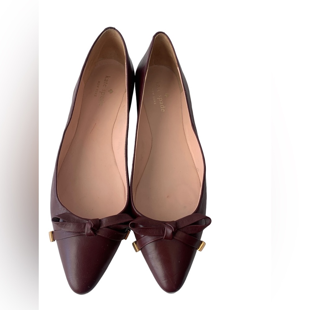 Kate Spade New York “Emma Too” Flats Size 7.5 M Burgundy Brown tone